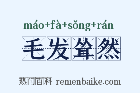 毛发耸然是什么意思的图片